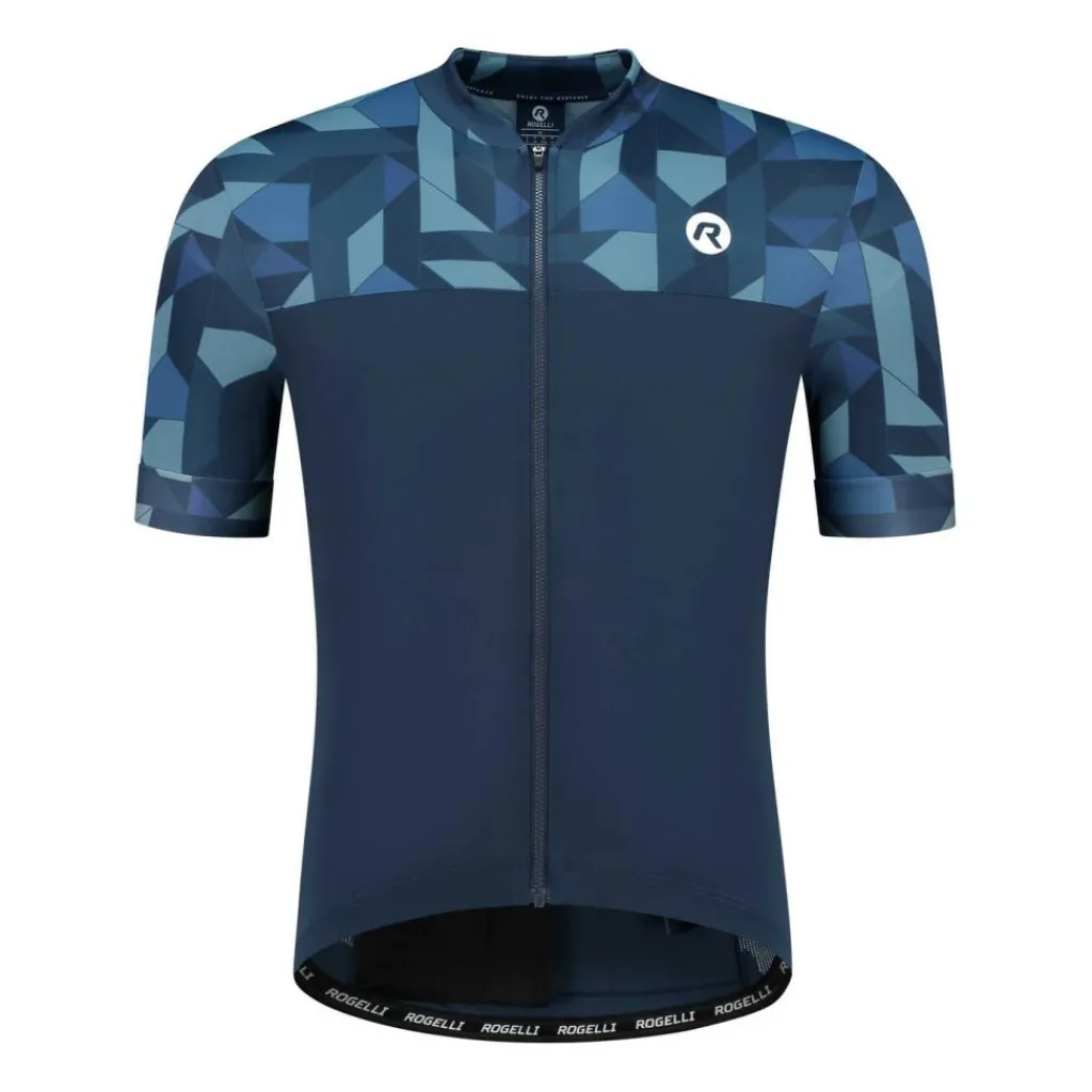 Essential Graphic fietsshirt heren blauw*Rogelli Discount