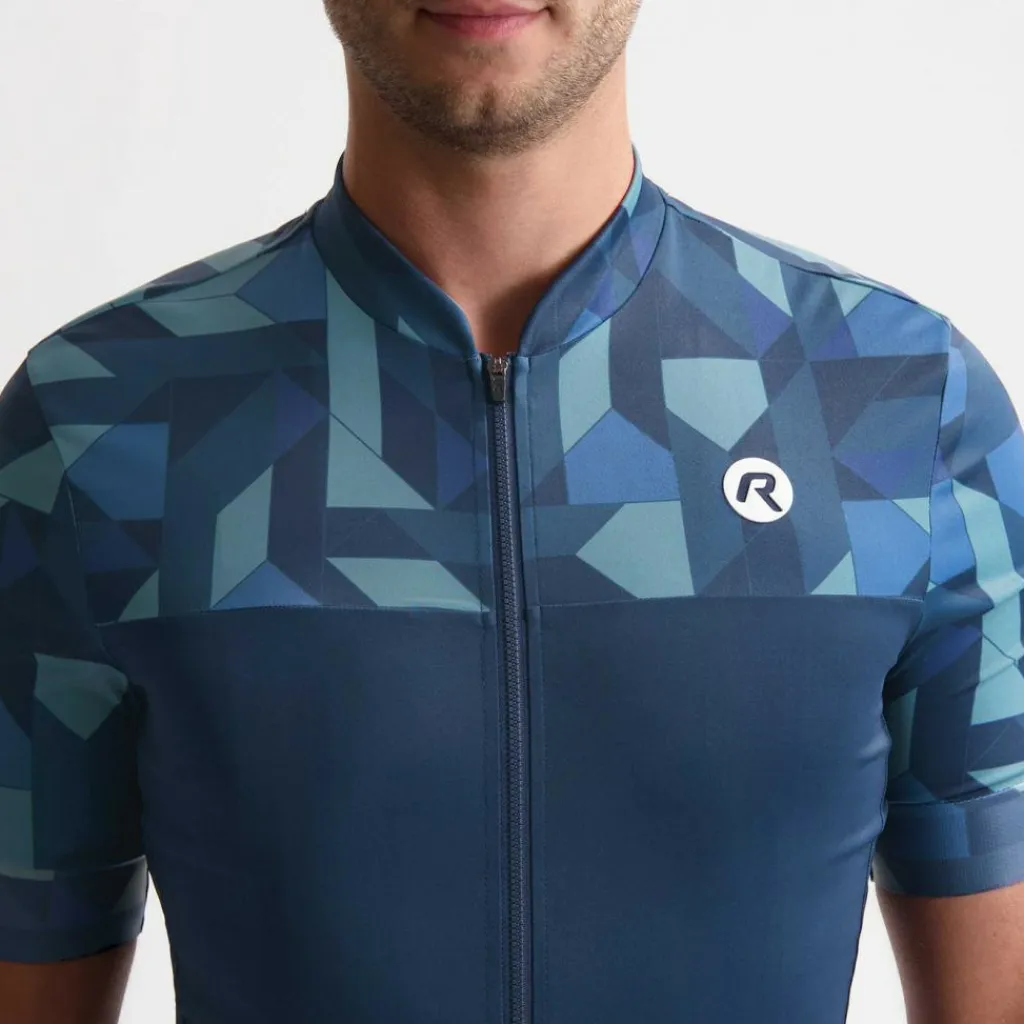Essential Graphic fietsshirt heren blauw*Rogelli Discount