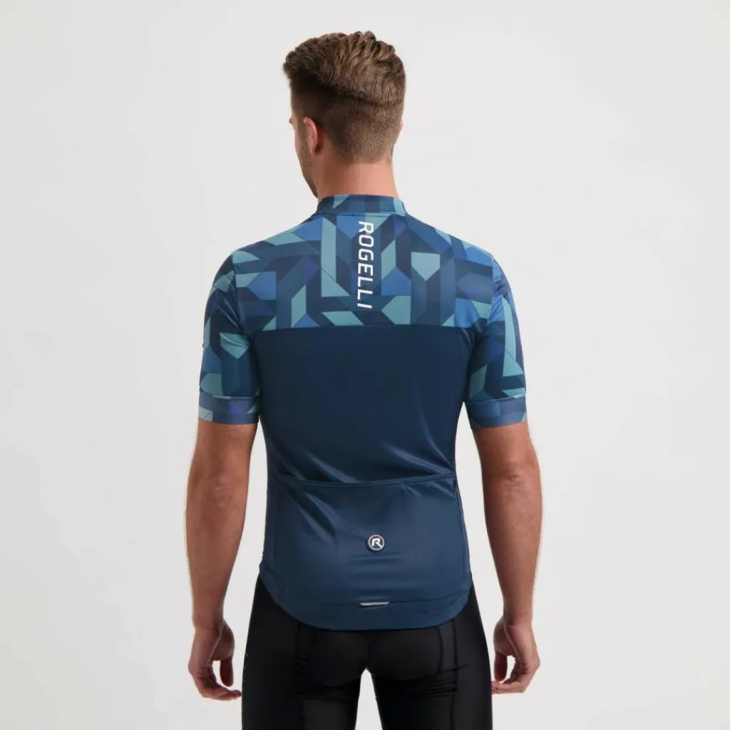 Essential Graphic fietsshirt heren blauw*Rogelli Discount