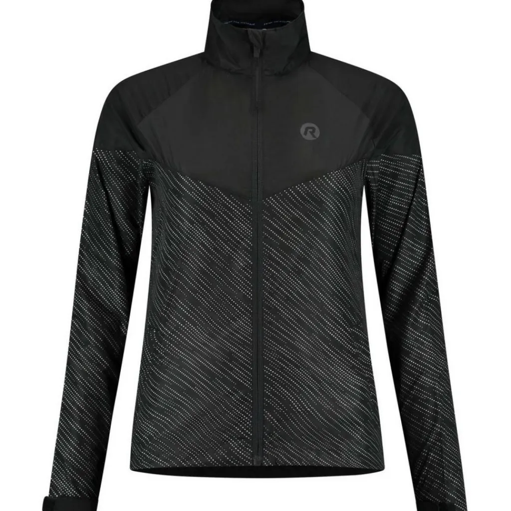 Essential Hi Vis hardloopjack dames zwart reflection*Rogelli Online