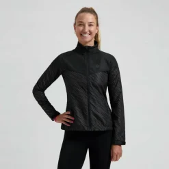 Essential Hi Vis hardloopjack dames zwart reflection*Rogelli Online