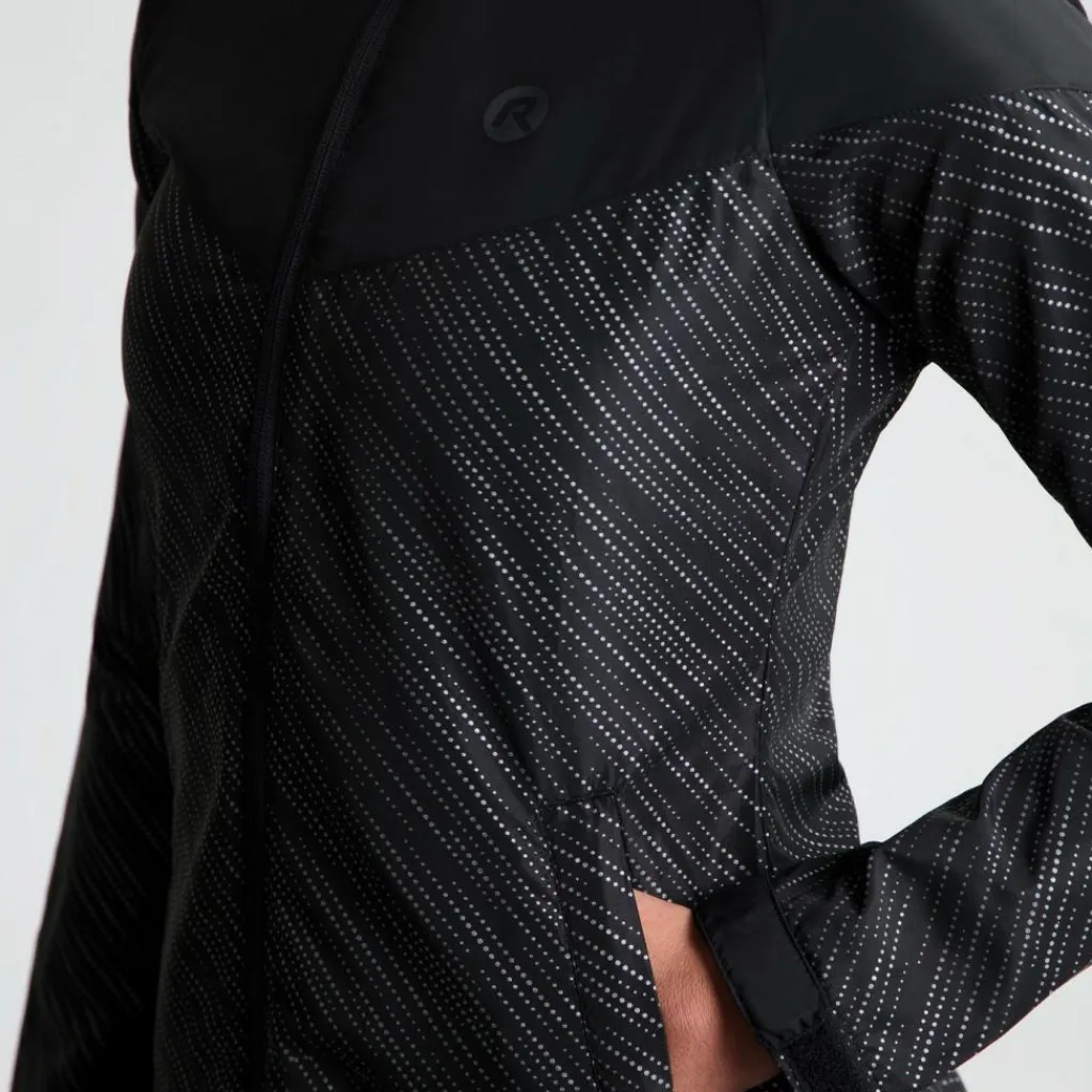 Essential Hi Vis hardloopjack dames zwart reflection*Rogelli Online