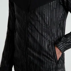 Essential Hi Vis hardloopjack heren zwart  reflection*Rogelli Online