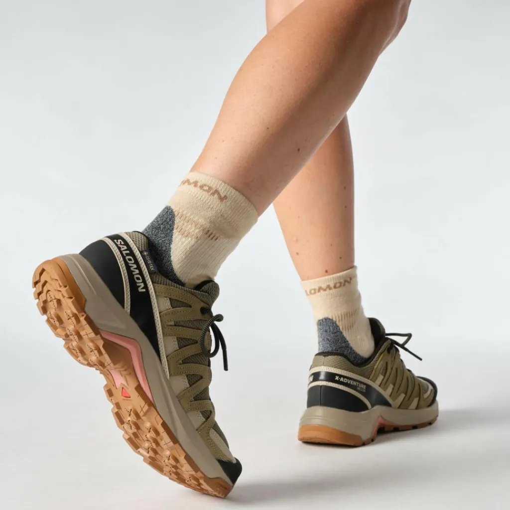 X-ADVENTURE RECON GORE-TEX wandelschoenen dames falcon desert tan hyma pink*Salomon Clearance