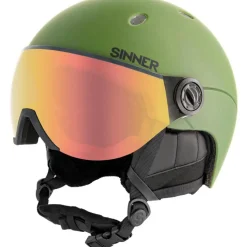 TITAN VISOR skihelm moss green red*Sinner Sale