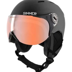 TYPHOON VISOR skihelm matte black red*Sinner Clearance