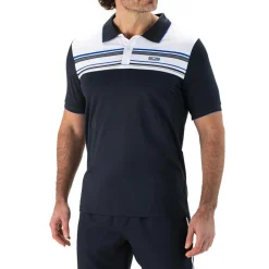 Brun tennispolo heren dark blue*Sjeng Sports Sale