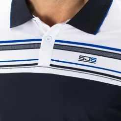  Brun tennispolo heren dark blue*Sjeng Sports Sale