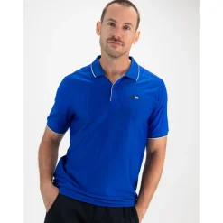  Cense tennispolo heren blue neon*Sjeng Sports Sale