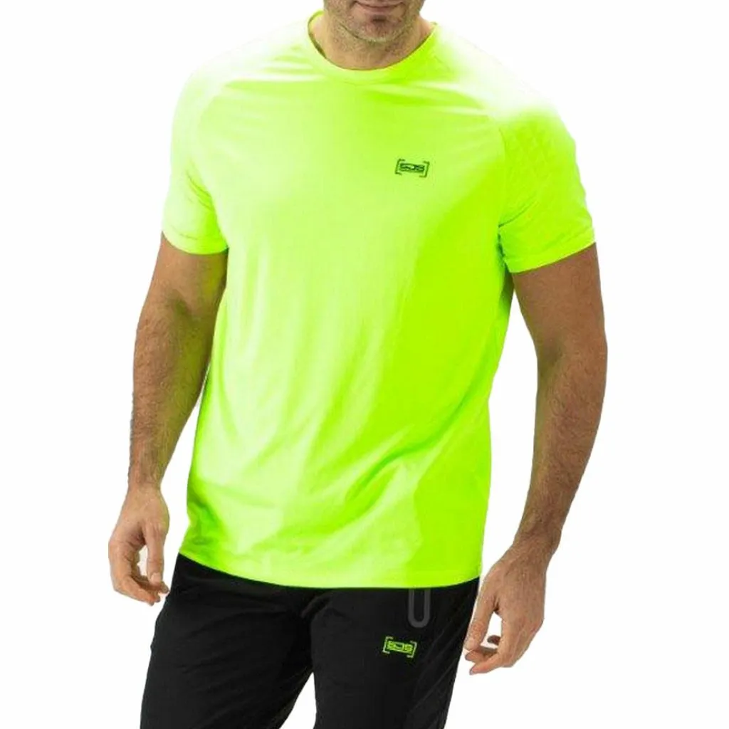 Uberto tennisshirt heren acid yellow*Sjeng Sports