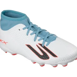 SKX_2 High MG voetbalschoenen junior white turquoise pink*Skechers Outlet