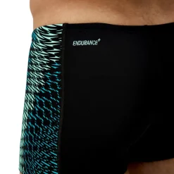 Endurance+ MAX Tech Panel zwemboxer heren black turquoise*Speedo Clearance