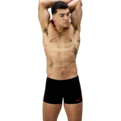 Endurance+ Tech Panel zwemboxer heren black red*Speedo Sale