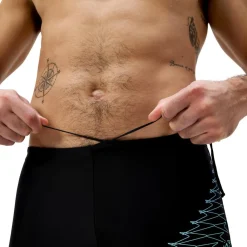 Medley Logo zwemboxer heren black green*Speedo Discount