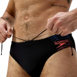 Medley Logo zwemboxer heren black orange*Speedo New