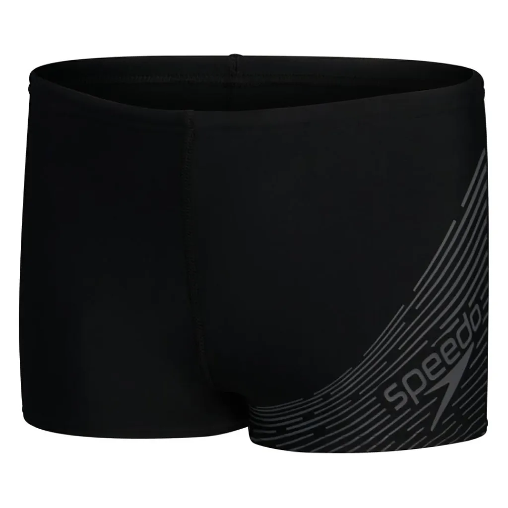 Medley Logo zwemboxer junior grey black*Speedo Discount