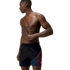 Medley Logo zwembroek heren black neon coral*Speedo Online