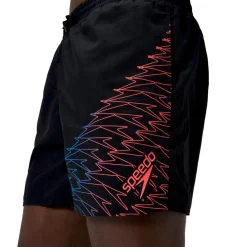 Medley Logo zwembroek heren black neon coral*Speedo Online
