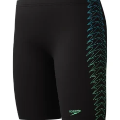 Plastisol Placement Jammer zwemboxer junior black green*Speedo