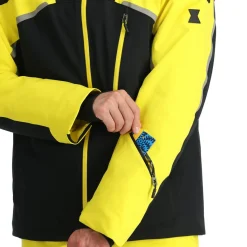 Leader winterjas heren acid yellow*Spyder Best