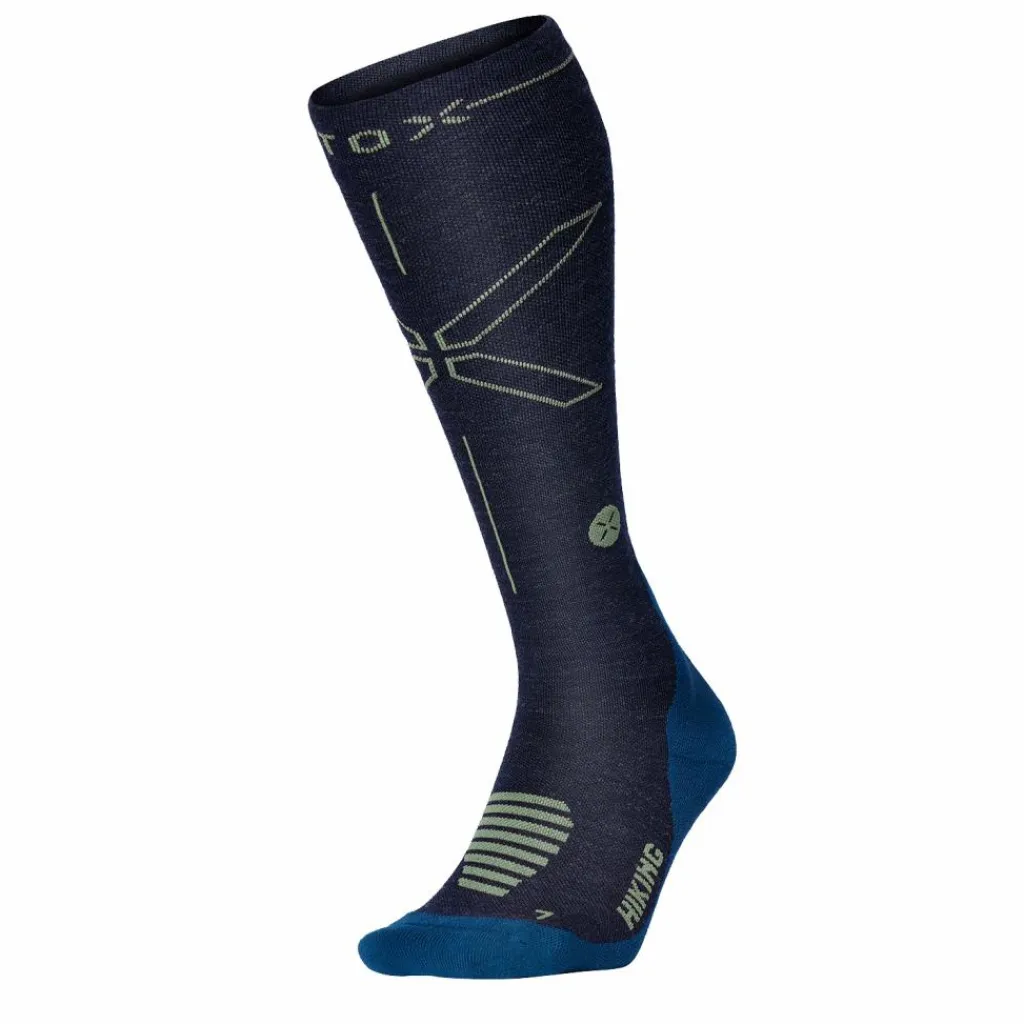 Merino Hiking wandel compressiesokken heren dark blue olive*STOX Energy Socks Hot