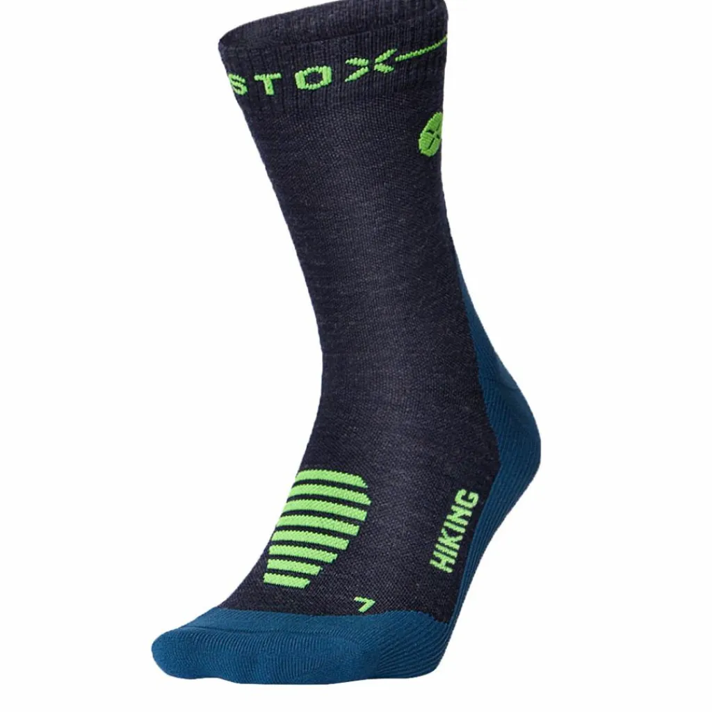 Merino Hiking wandel compressiesokken heren dark blue green*STOX Energy Socks Outlet