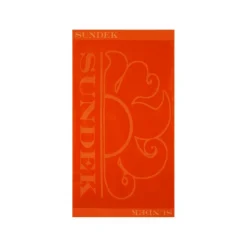 Jaqcuard strandlaken 180 x 100 cm fluo orange*Sundek Hot