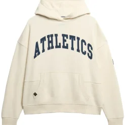 Athletic Essentials hoodie dames desert bone off white*Superdry Clearance