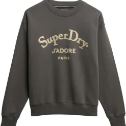Brand Mark sweater dames vintage black*Superdry Clearance