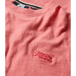Essential Logo shirt heren punch pink marl*Superdry
