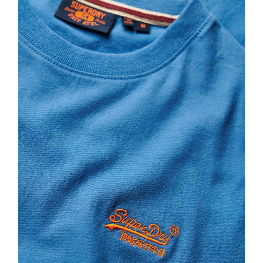 Essential Logo shirt heren monaco blue*Superdry Clearance