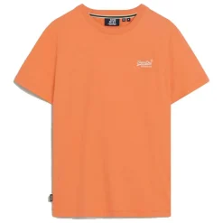 Essential Logo shirt heren sunburst coral*Superdry Online