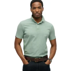 Essential polo heren slate grey*Superdry Discount