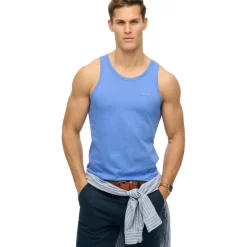 Essential tanktop heren chambray blue*Superdry Online