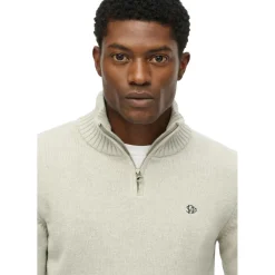 Henley sweater heren grey marl*Superdry New