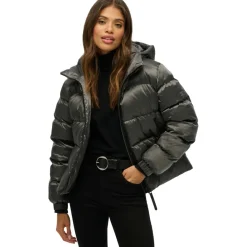 Sports winterjas dames black sheen*Superdry Best