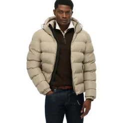 Sports winterjas heren twig beige*Superdry Clearance