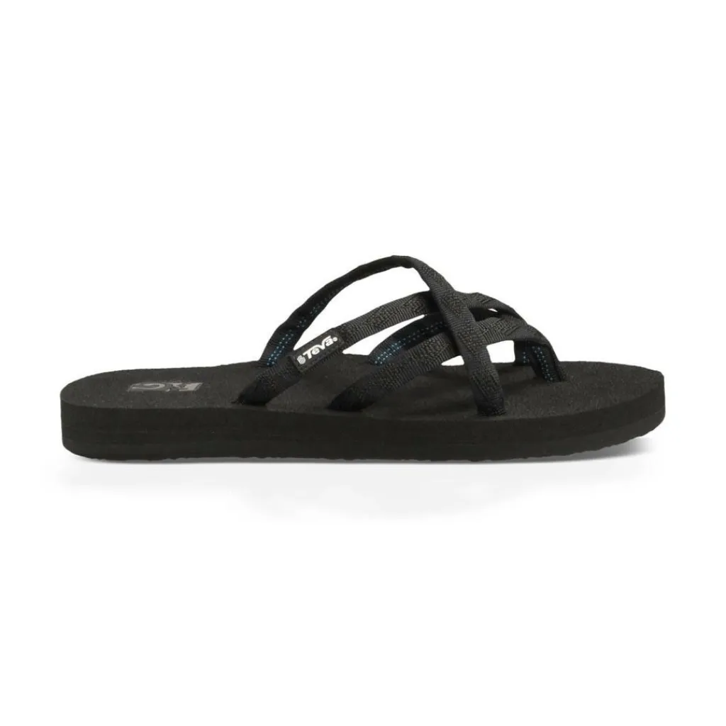 Olowahu slippers dames mix black on black*Teva Discount