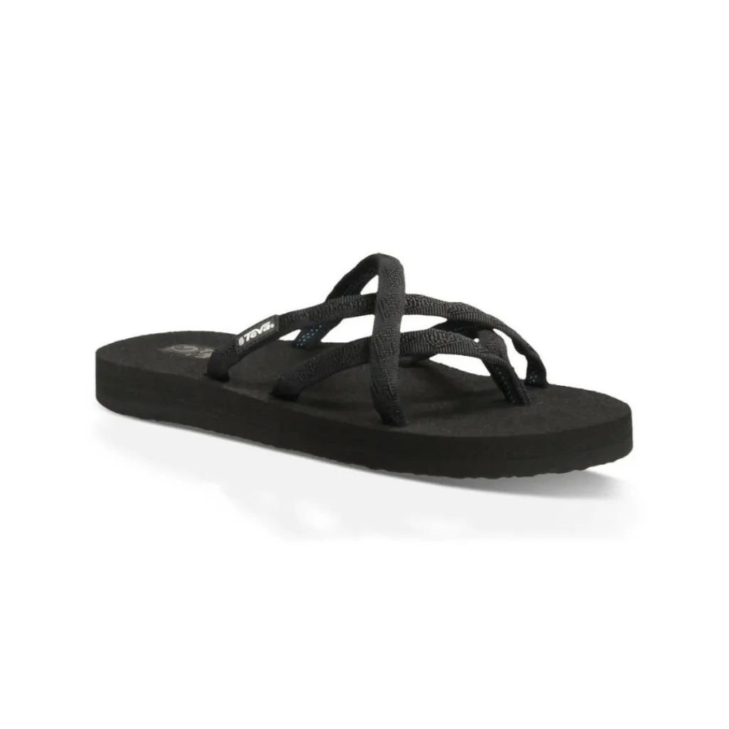 Olowahu slippers dames mix black on black*Teva Discount