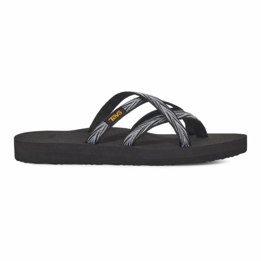 Olowahu slippers dames palms zwart wit*Teva Best