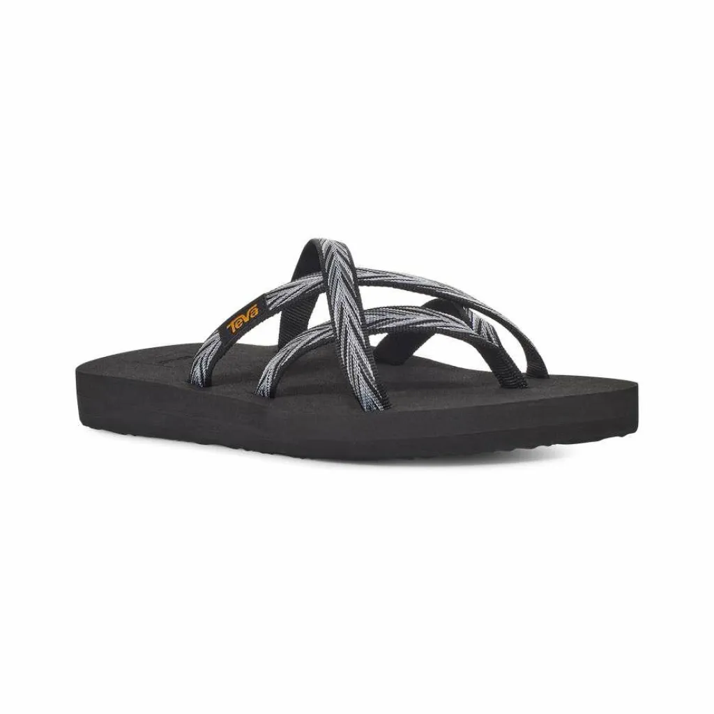 Olowahu slippers dames palms zwart wit*Teva Best