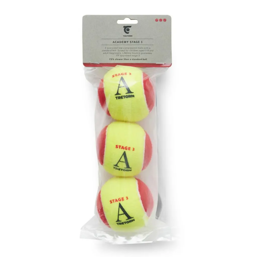 Academy tennisballen 3-pack rood geel*Tretorn Best