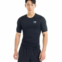  HeatGear SS shirt heren black white*Under Armour Clearance