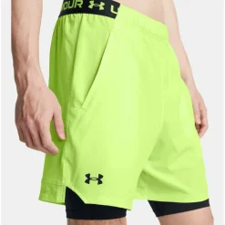  Vanish Woven 2-in-1 short heren morph green black*Under Armour Best