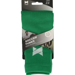  Pro Footless Soccer sleeves green 2-pack*Xtreme Sockswear Outlet