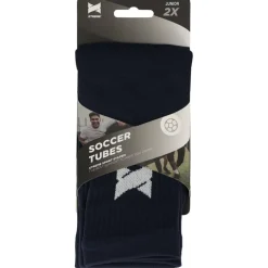  Pro Footless Soccer sleeves navy 2-pack*Xtreme Sockswear New