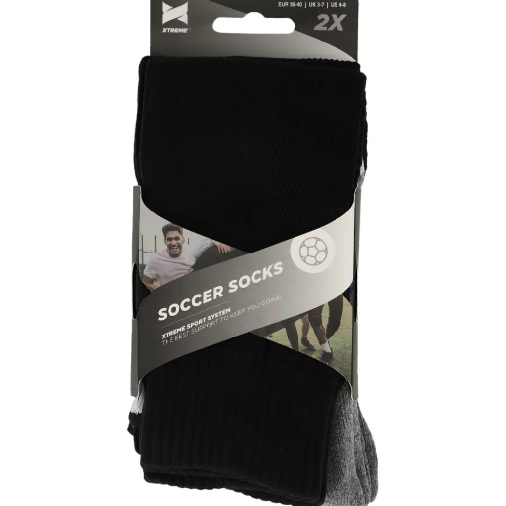 Pro Soccer voetbalsokken black 2-pack*Xtreme Sockswear New